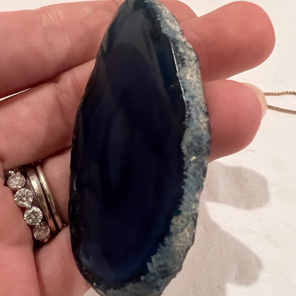 Blue agate necklace